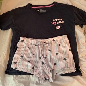 Coffee loves me pajama set